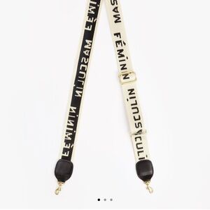 Elegant Black and Cream Crossbody Strap